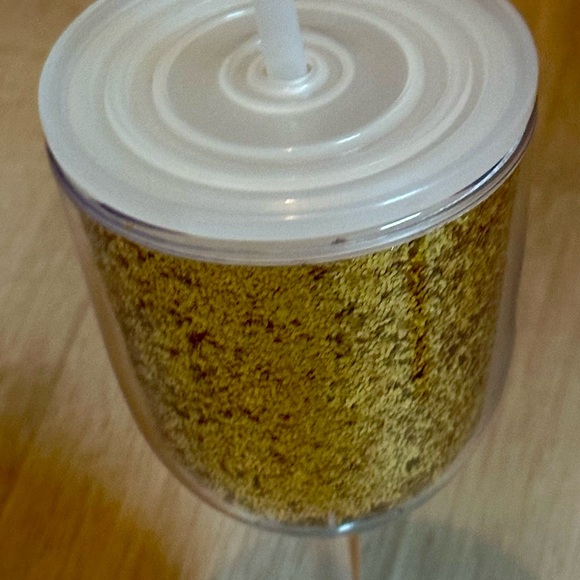 Party Drinkware Bundle: Reusable Silver Disco Ball Cup & Gold Glitter Wine Glass - Picture 12 of 16